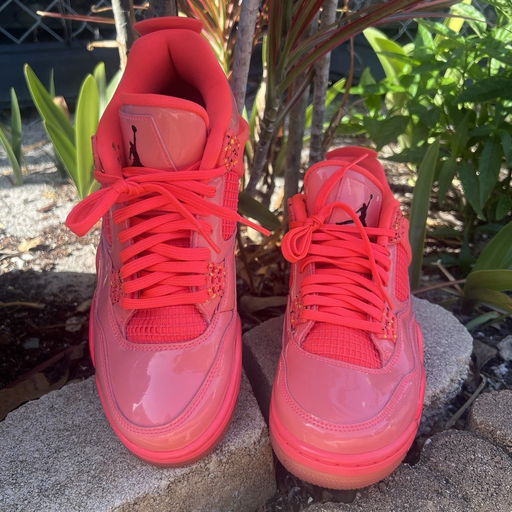 Excellent Size 8 W / 6.5 M - Air Jordan 4 Retro NRG Hot Punch Pink - Picture 3 of 11